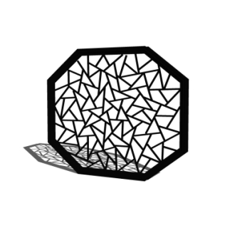 中式花格窗su模型