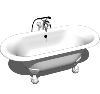 现代陶瓷浴缸su模型