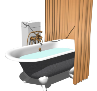 现代陶瓷浴缸su模型