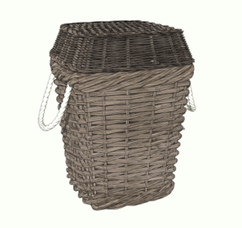 现代藤编箩筐su模型