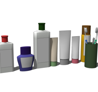 现代化妆品su模型