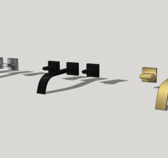 现代水龙头su模型