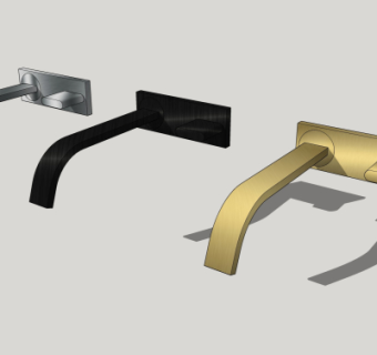 现代水龙头su模型