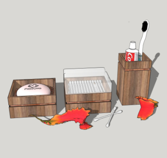 现代牙刷肥皂su模型