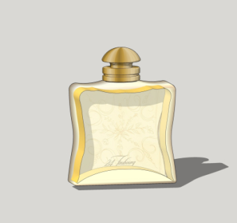 现代香水瓶su模型