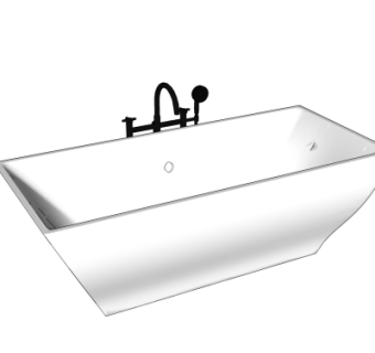 现代陶瓷浴缸su模型