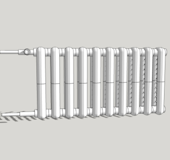 现代暖气片su模型