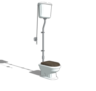 现代复古抽水马桶su模型