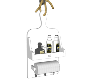 现代卷纸架su模型