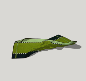 现代毛巾浴巾su模型