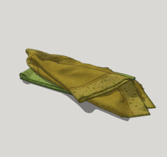 现代毛巾浴巾su模型