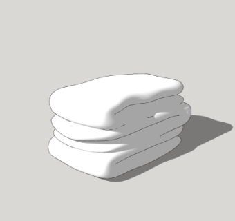 现代浴巾su模型