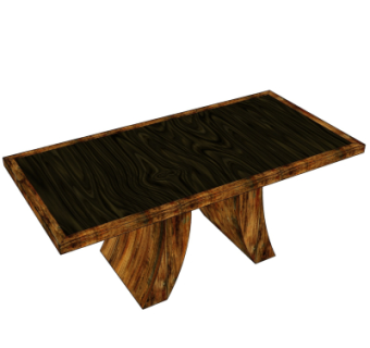 现代书桌su模型