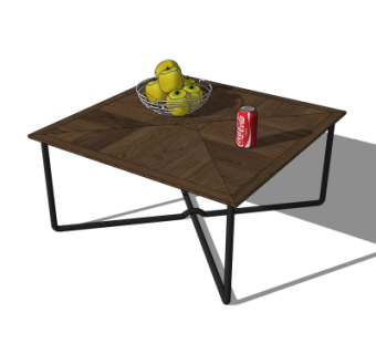 工业风茶几su模型