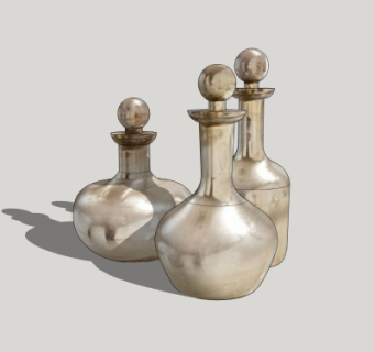 现代香水瓶su模型