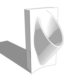 现代小便池su模型