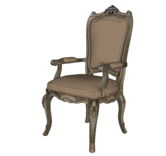欧式雕花单椅su模型