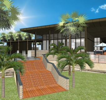 中式度假酒店su模型