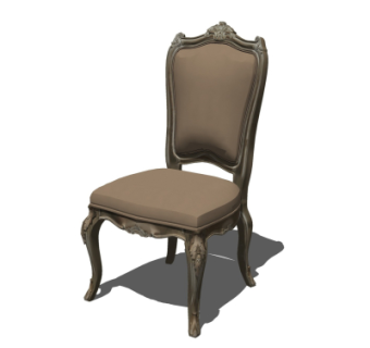 欧式雕花单椅su模型