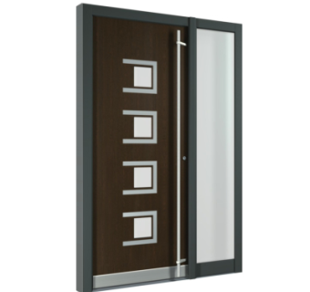 现代子母门组件su模型