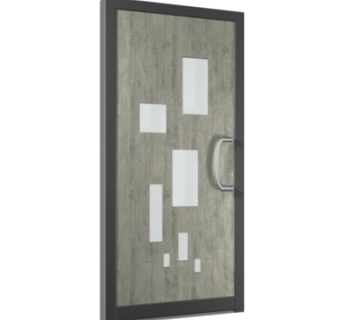 现代平开门组件su模型