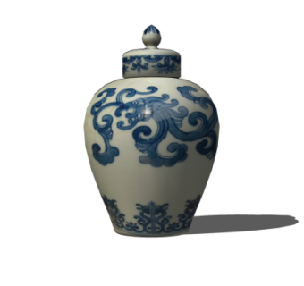 现代陶瓷花瓶su模型