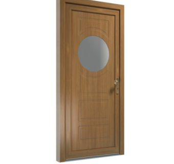 现代平开门组件su模型