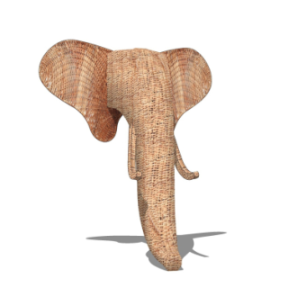 现代藤编象鼻su模型