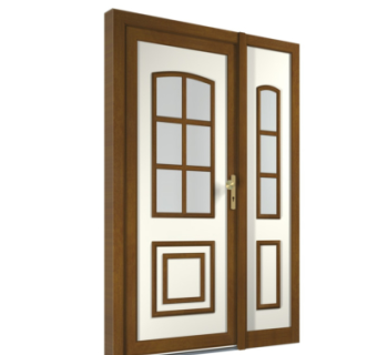 欧式子母门组件su模型