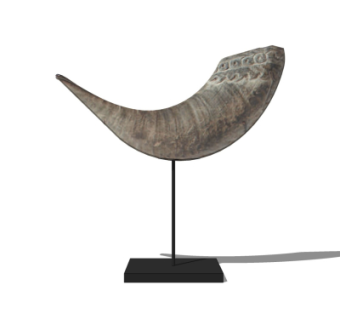 现代牛角摆件su模型