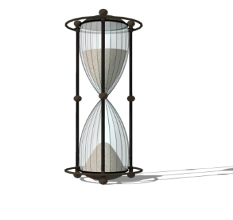 现代沙漏摆件su模型