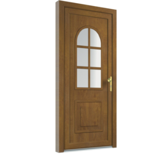 现代实木平开门组件su模型