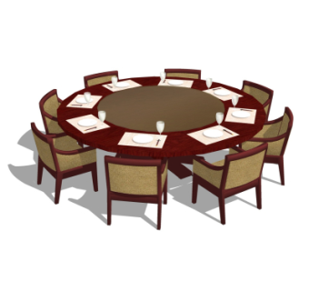 现代餐桌椅su模型