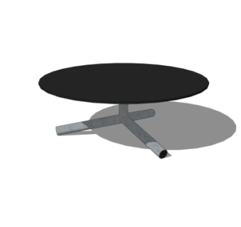 现代圆形茶几su模型