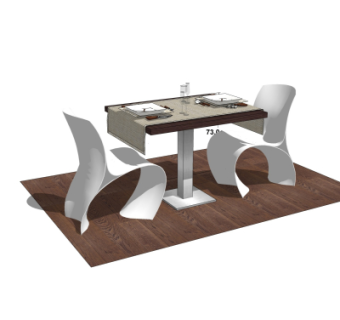 现代餐桌椅su模型