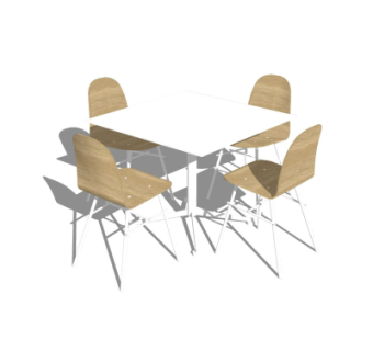 现代餐桌椅su模型