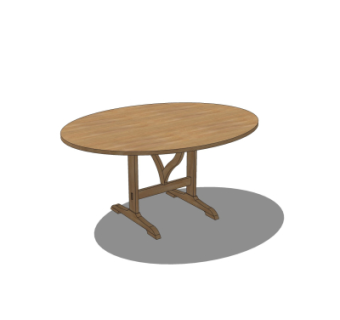 现代圆桌su模型