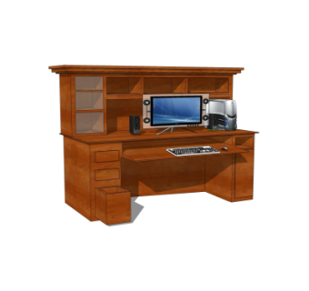 现代书桌su模型