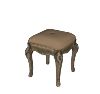 欧式雕花凳子su模型