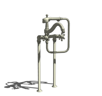 欧式淋浴花洒su模型