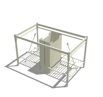 现代玻璃茶几su模型