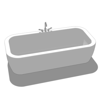 现代陶瓷浴缸su模型