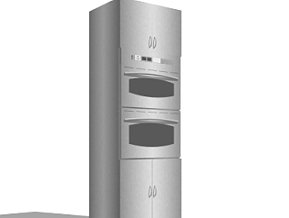 现代烤箱橱柜su模型