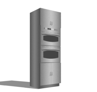 现代烤箱橱柜su模型