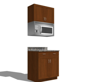 现代橱柜su模型