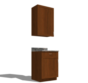 现代橱柜su模型