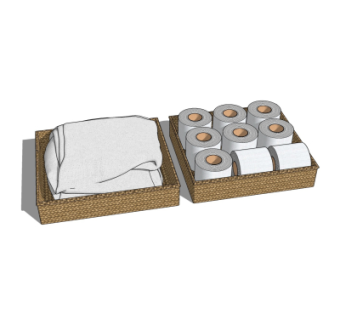 现代浴巾卷纸su模型