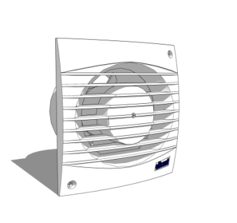 现代透气扇su模型