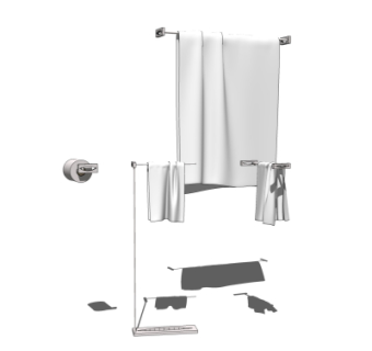 现代毛巾架su模型