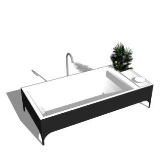 现代浴缸su模型